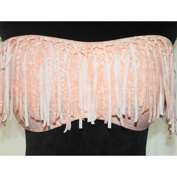NWT Ninety Five Degrees Fringe Bandeau Bikini Top - Picture 4 of 5